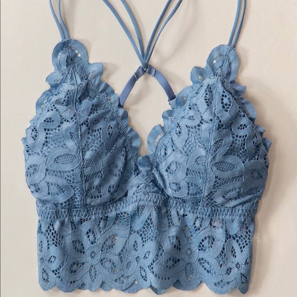 Floral crochet lace bralette